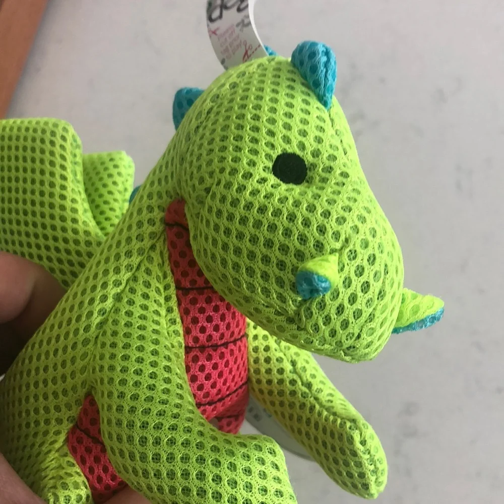 Lime Green and Blue Dragon Dog Toy